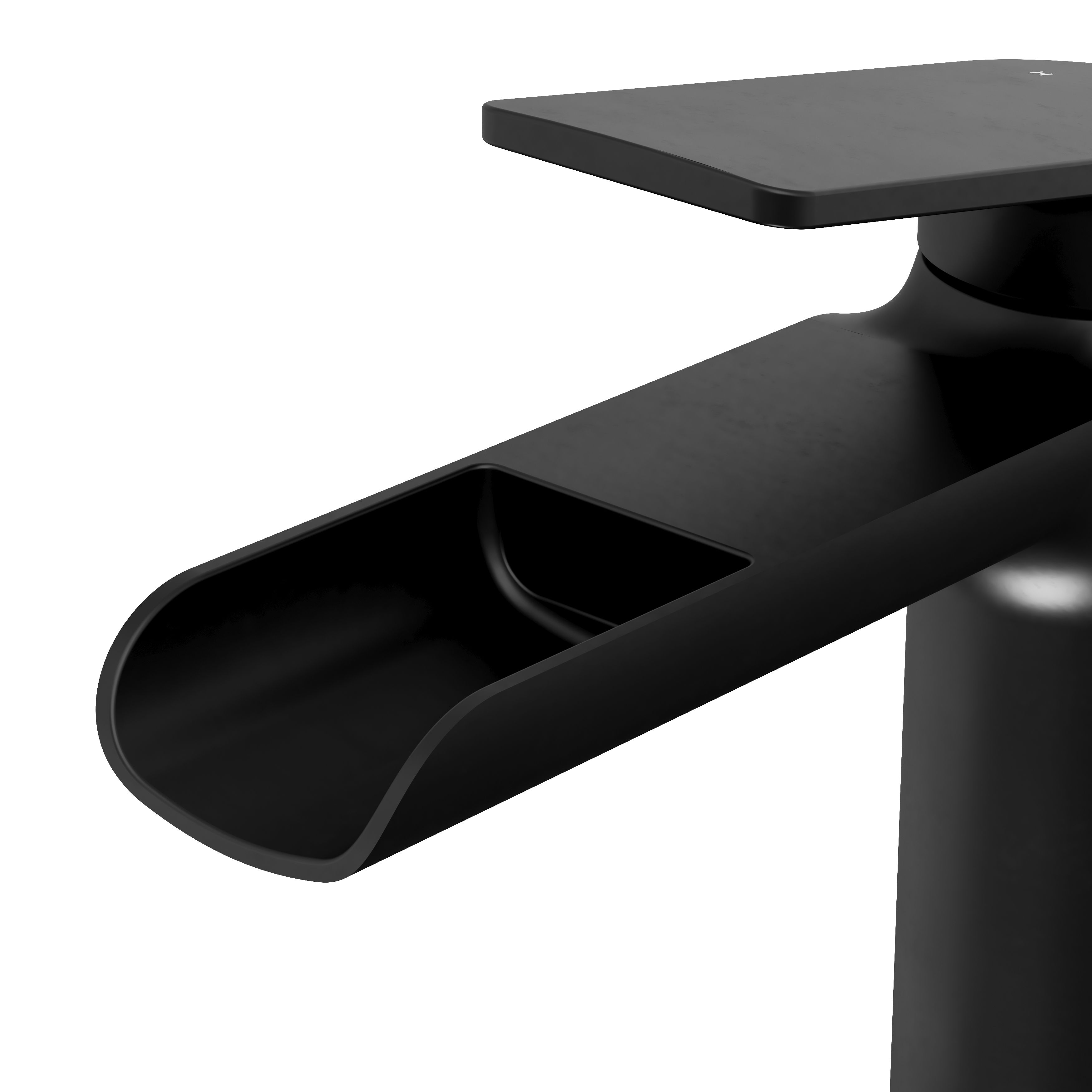 GoodHome Ajeeta Tall Matt Black Round Manual Basin Mixer Tap - 4
