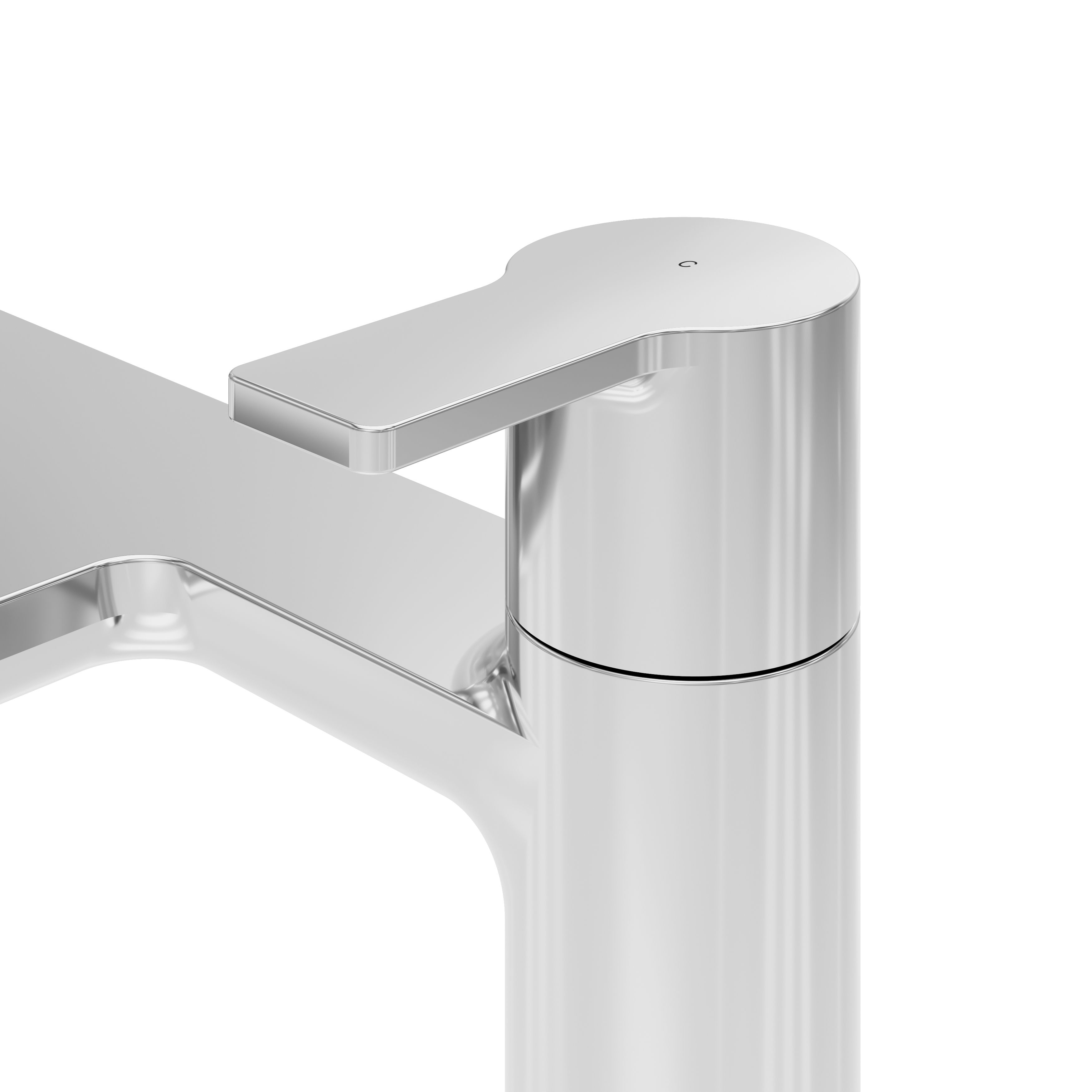 GoodHome Akita Gloss Chrome effect Deck-mounted Manual Single Bath Filler Tap - 4