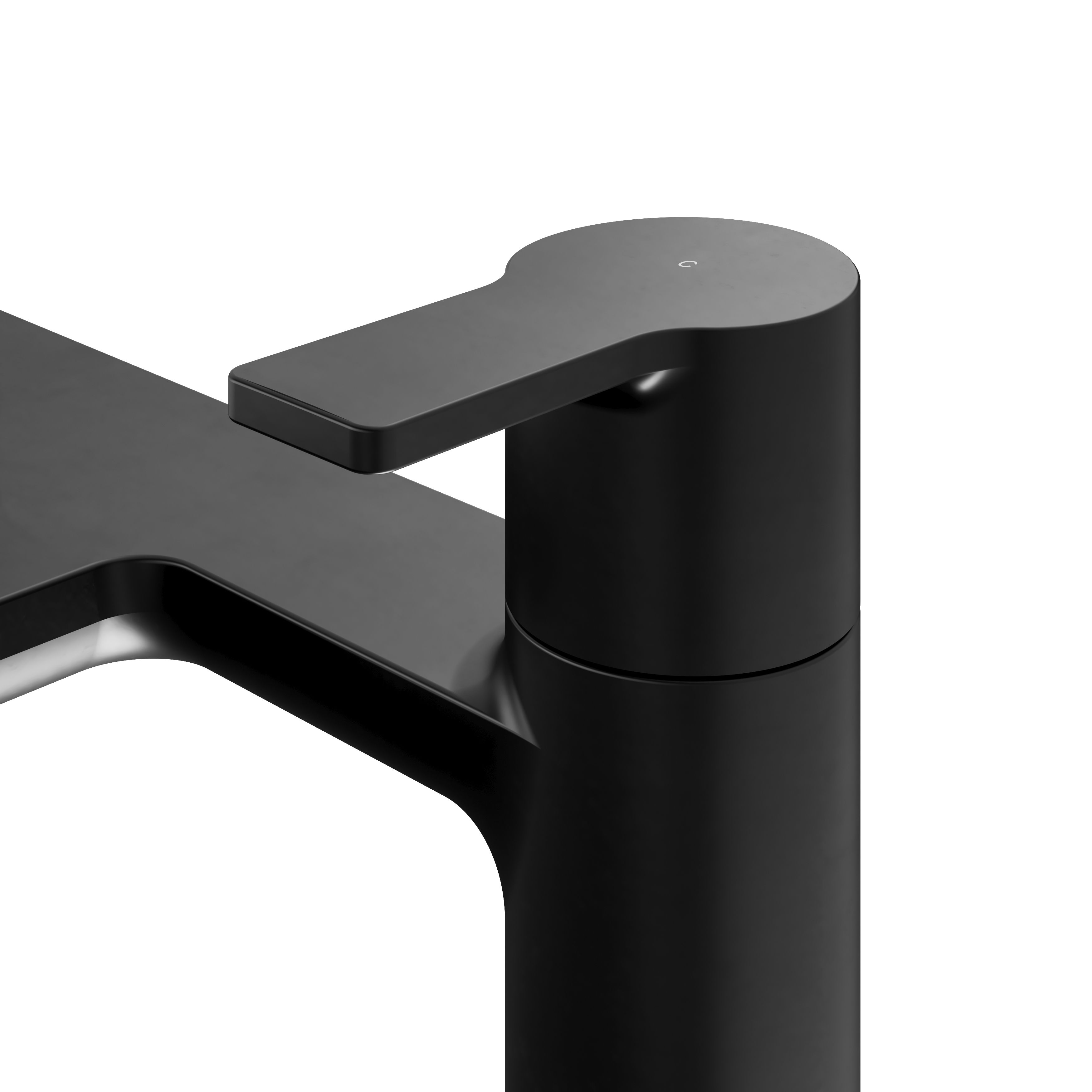 GoodHome Akita Matt Black Deck-mounted Manual Single Bath Filler Tap - 4
