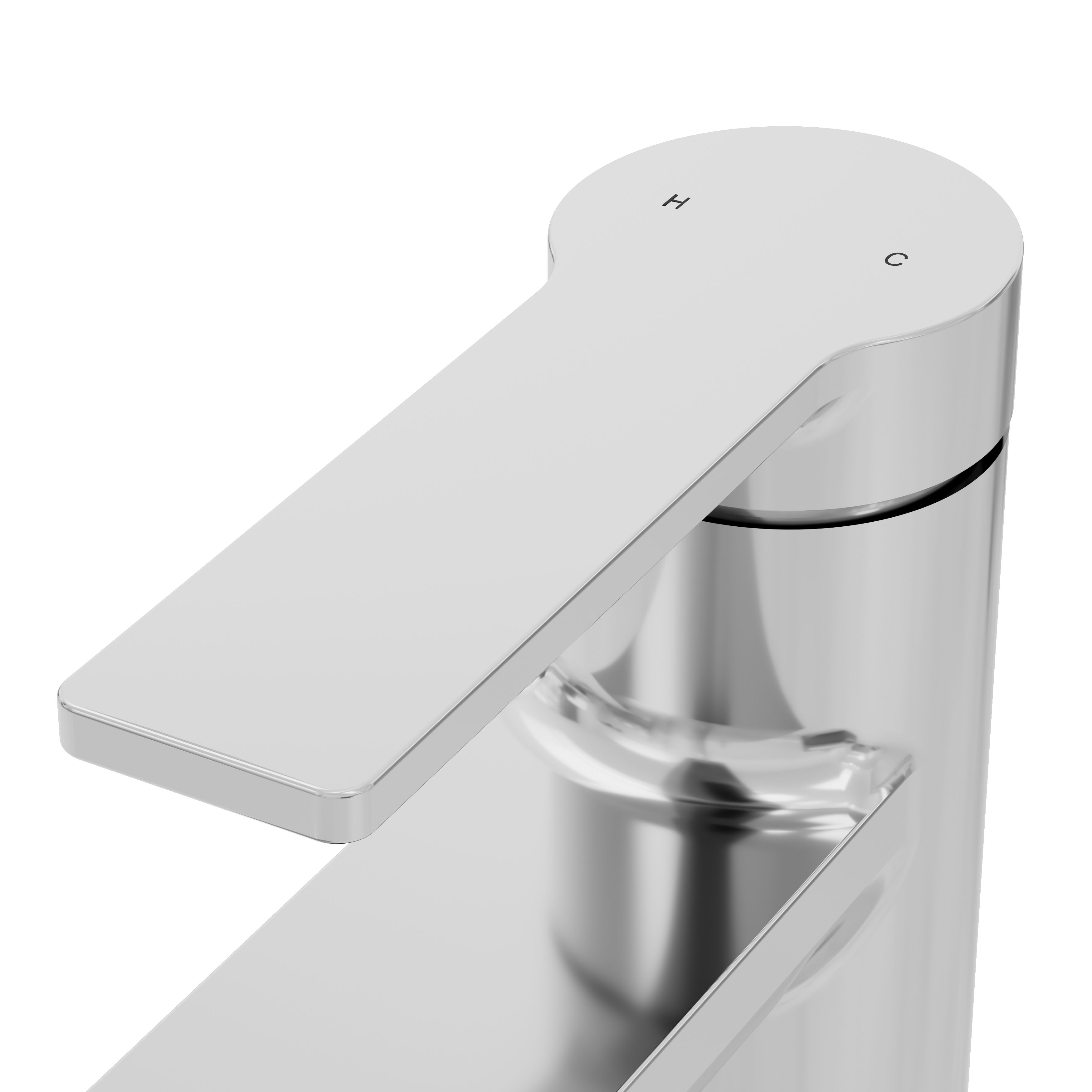 GoodHome Akita Medium Chrome effect Round Basin Mixer Tap
