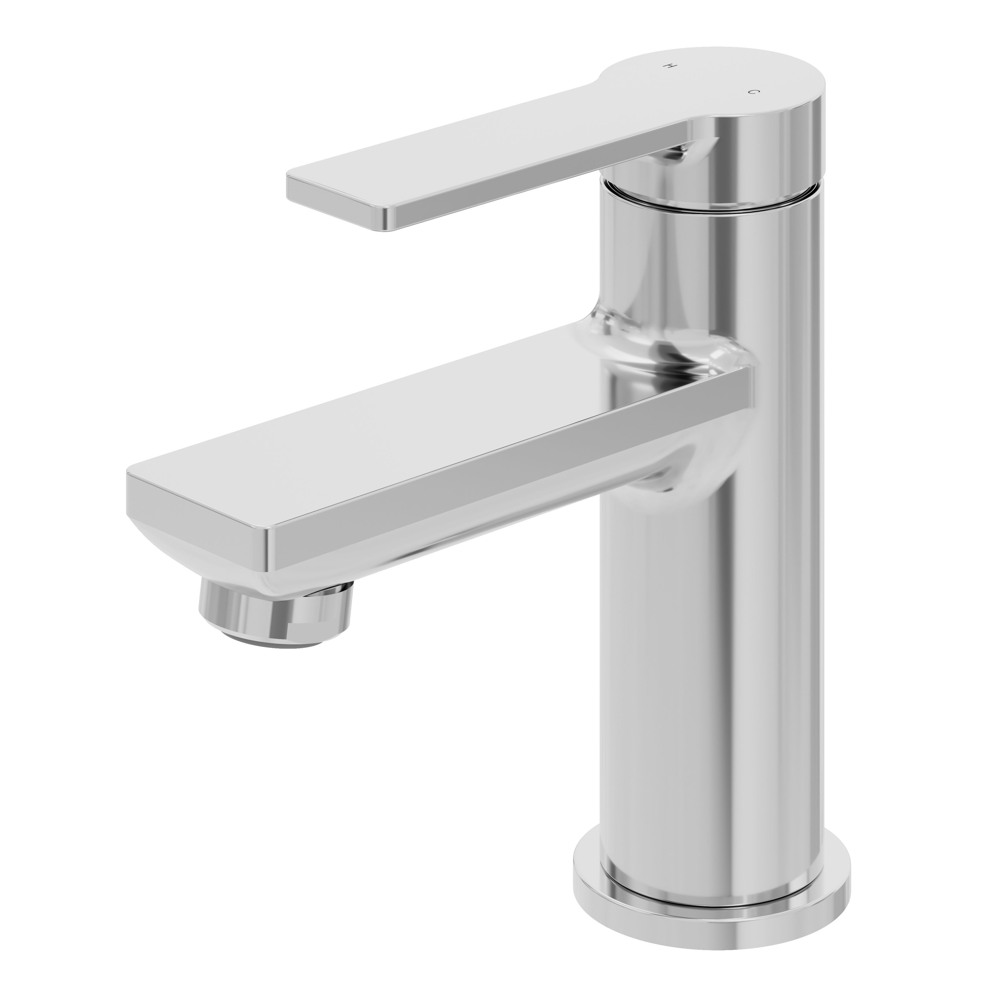 GoodHome Akita Mini Chrome effect Round Basin Mixer Tap