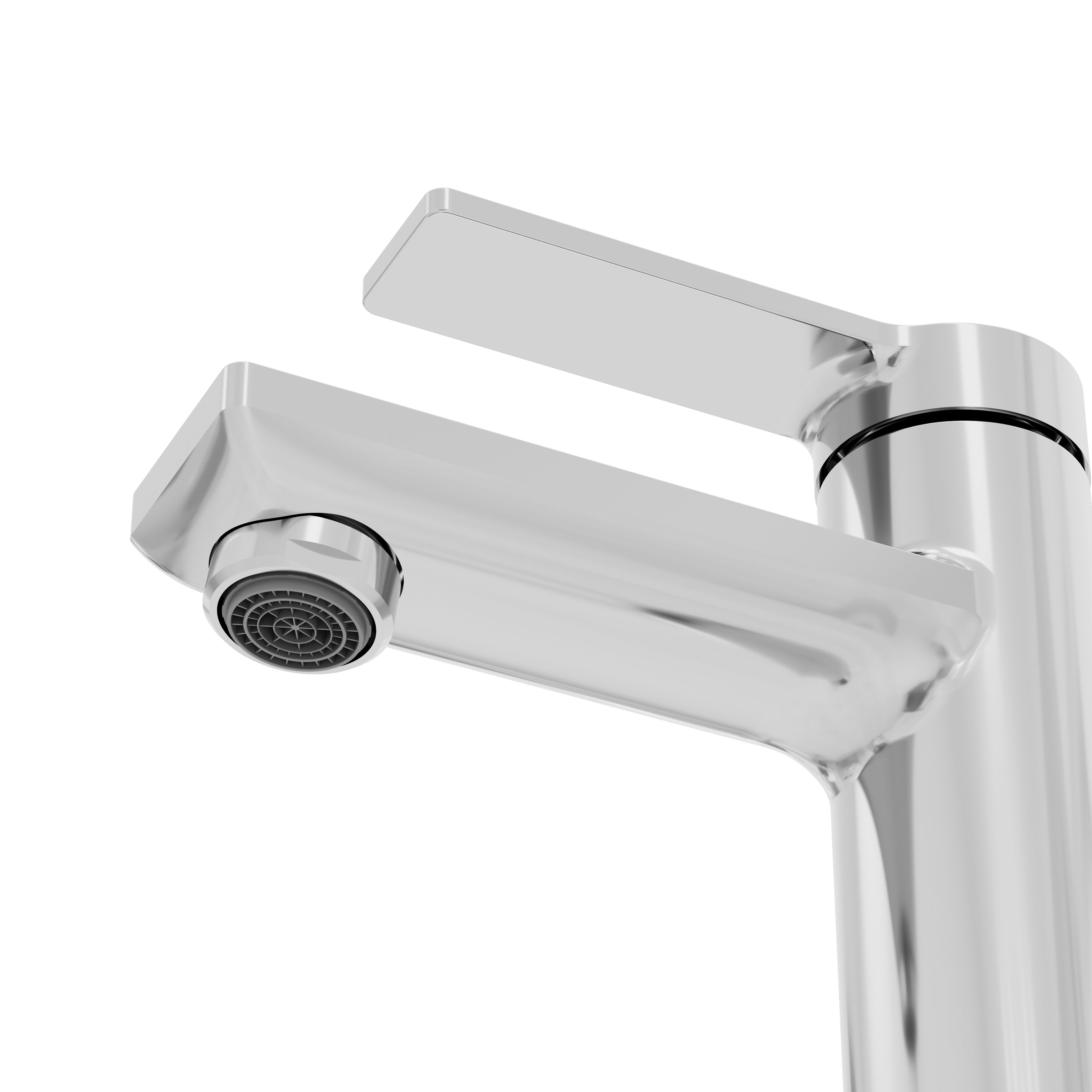GoodHome Akita Mini Chrome effect Round Basin Mixer Tap
