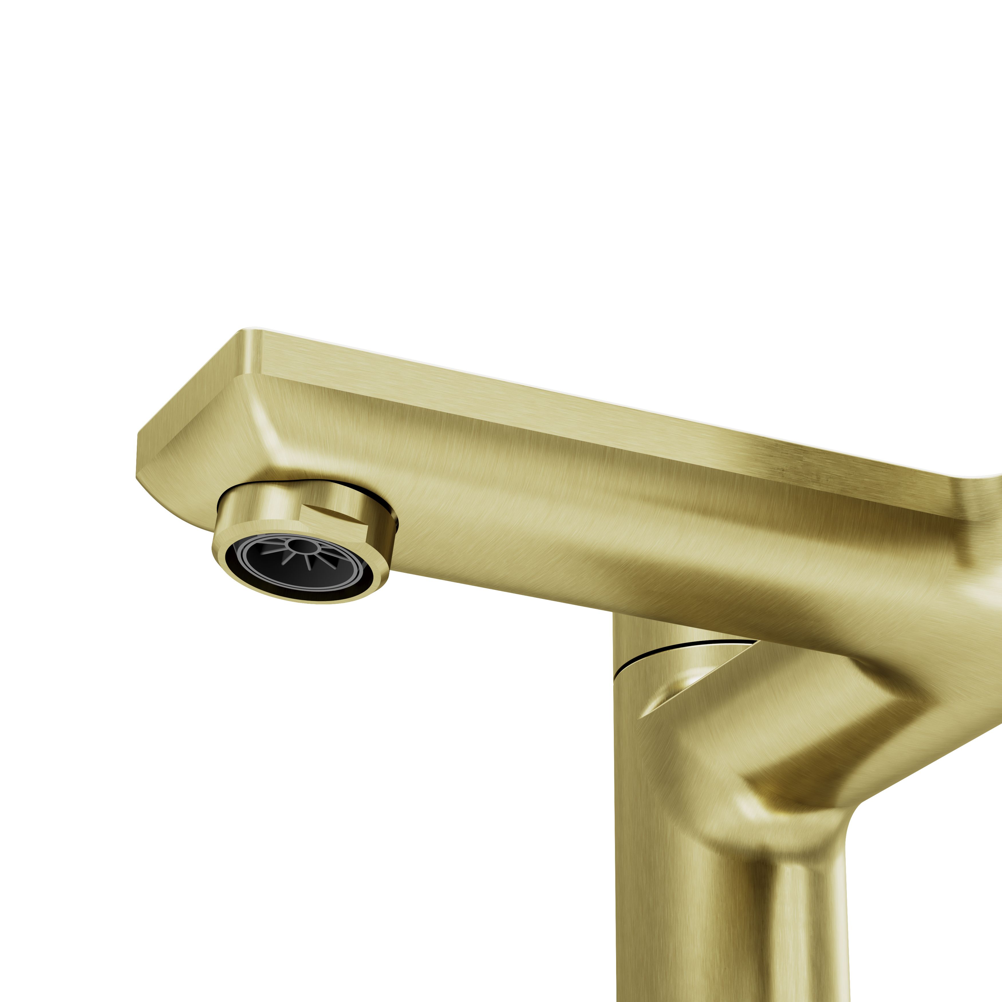 GoodHome Akita Satin Brass effect Deck-mounted Manual Single Bath Filler Tap - 3