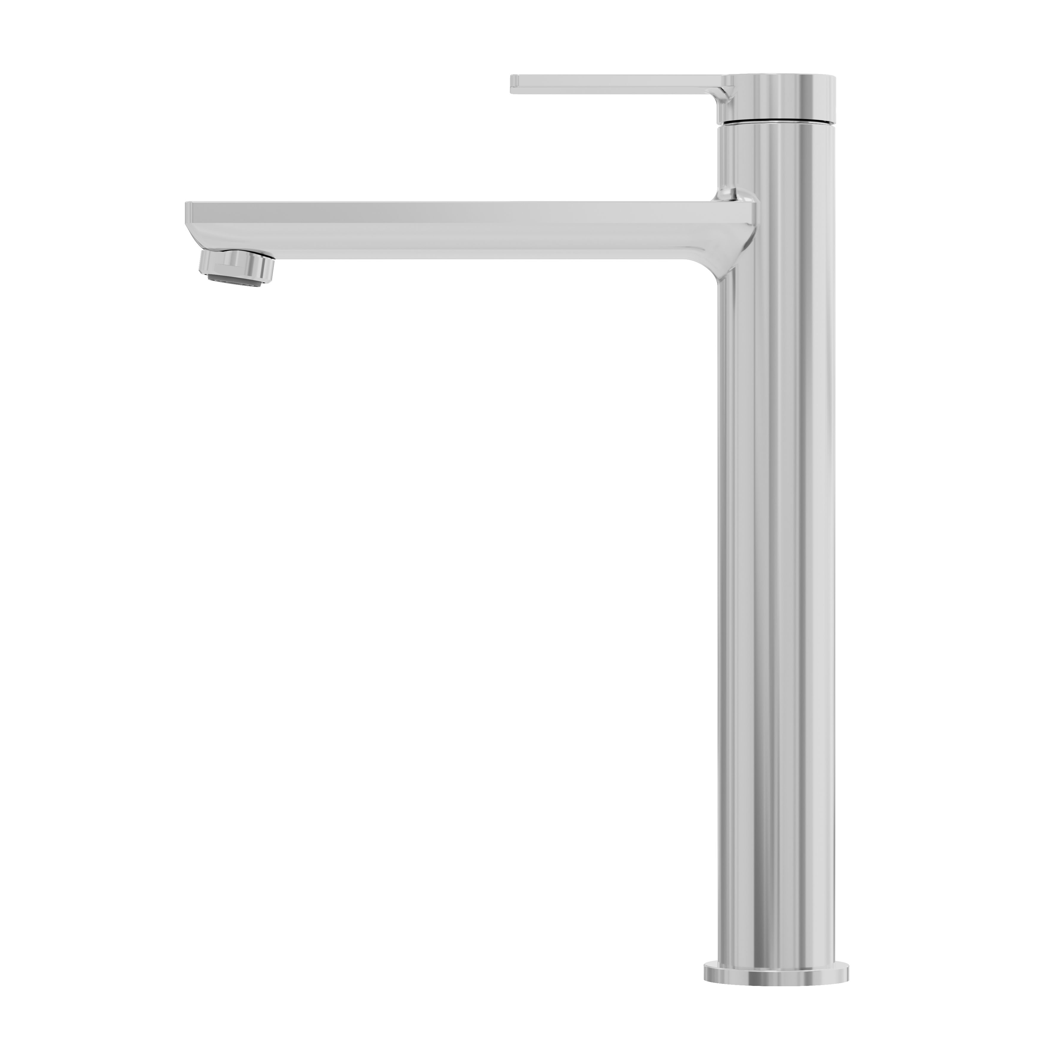 GoodHome Akita Tall Gloss Chrome effect Round Manual Basin Mixer Tap - 4