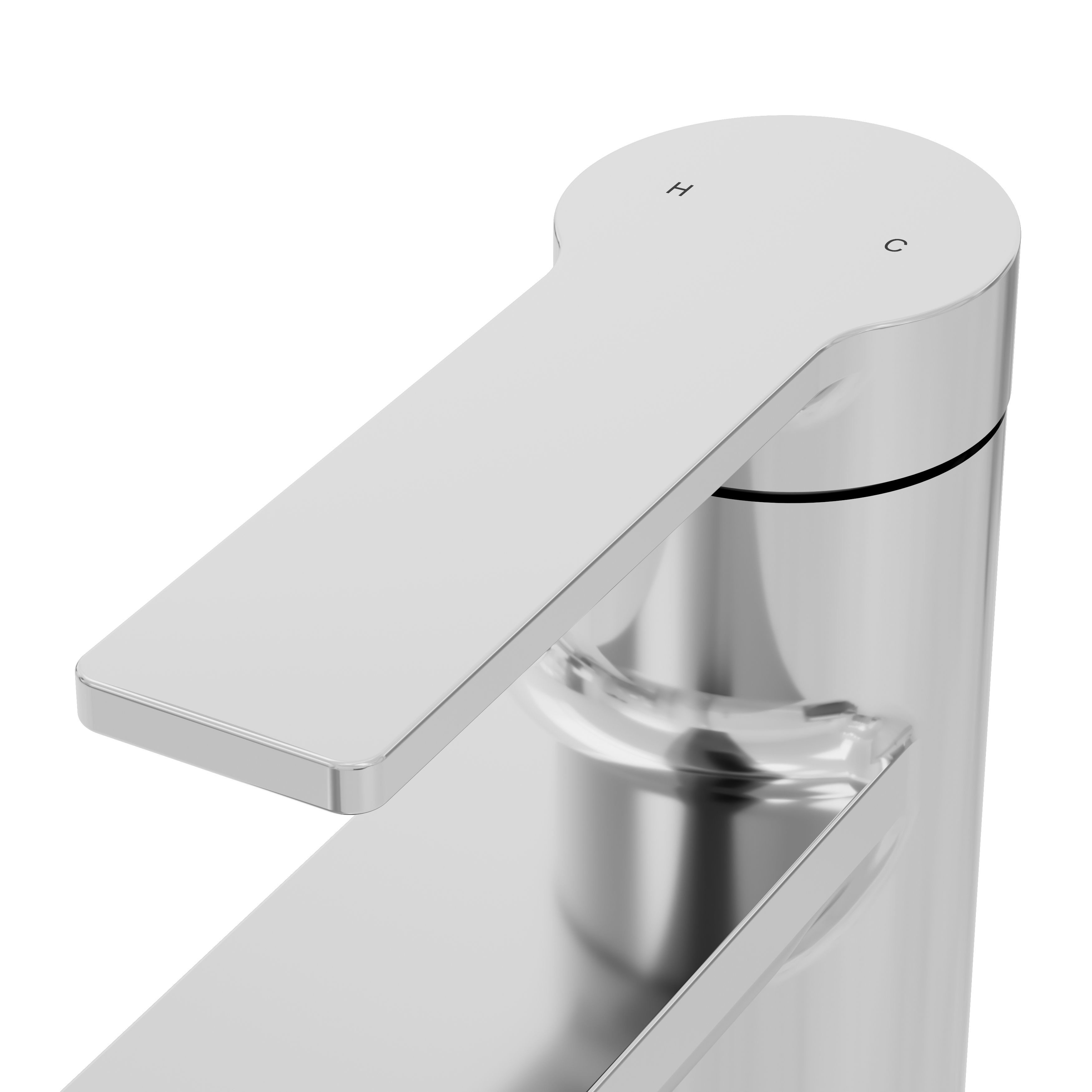GoodHome Akita Tall Gloss Chrome effect Round Manual Basin Mixer Tap - 7