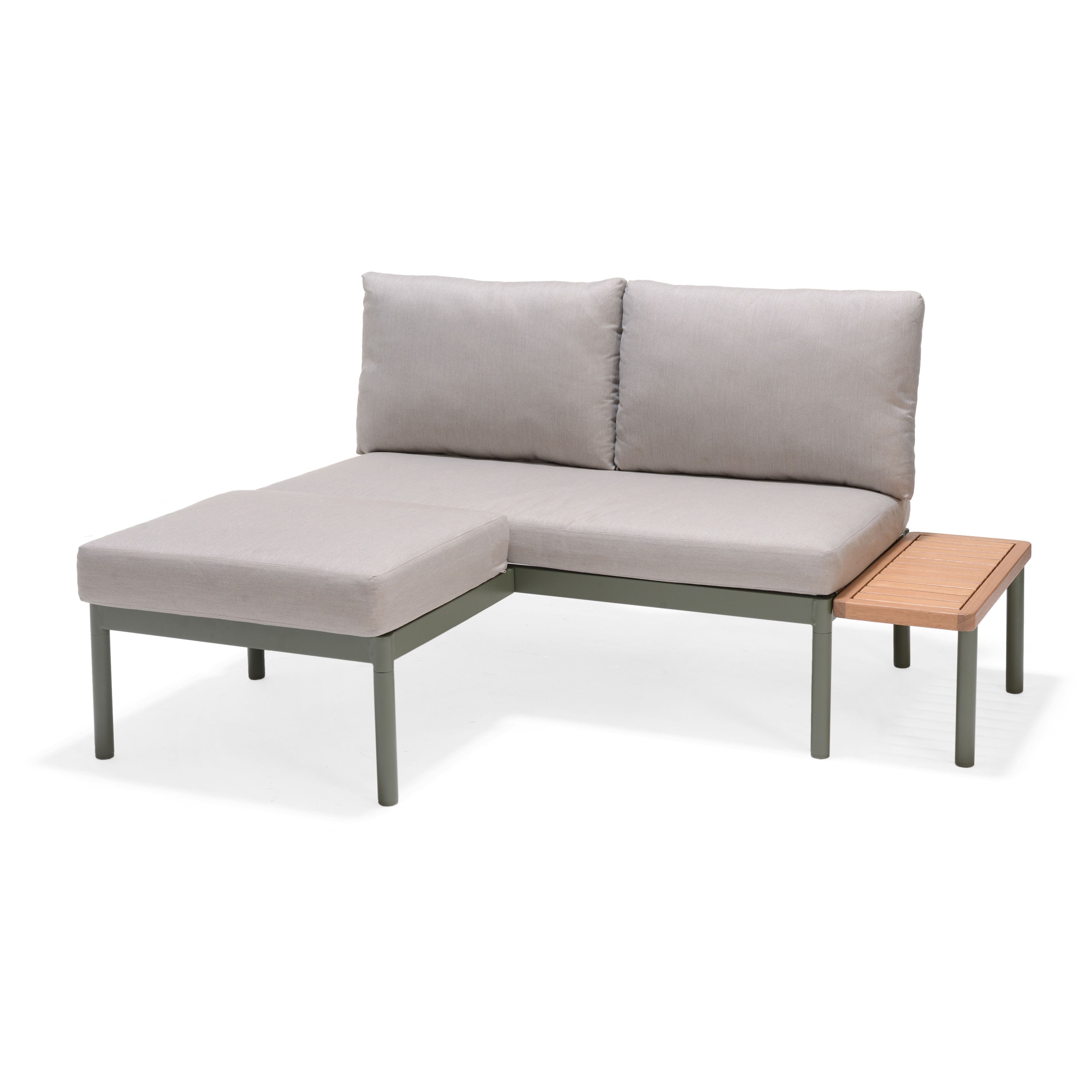 GoodHome Akoa Deep lichen green Metal 2 Seater Coffee set