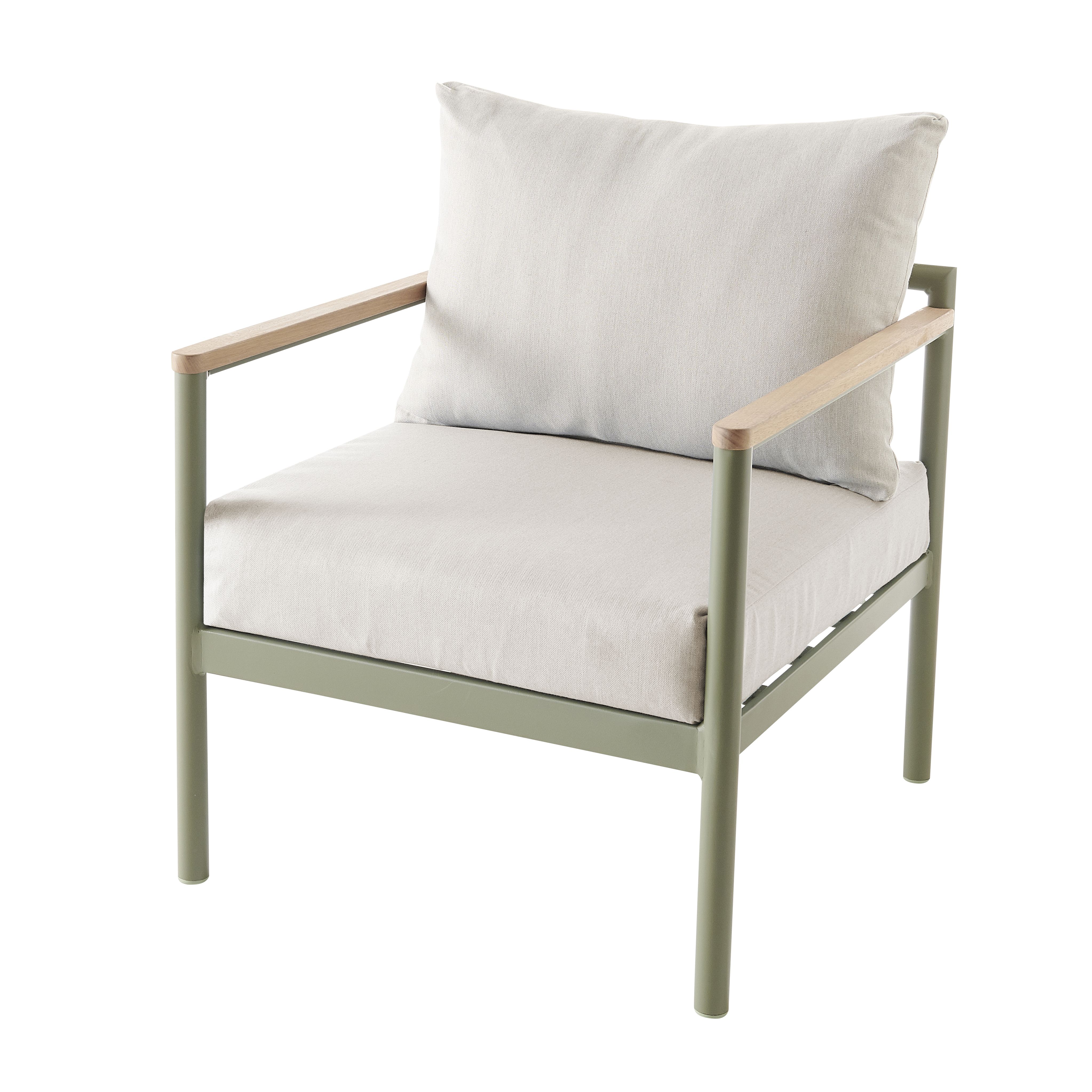 GoodHome Akoa Deep lichen green Metal 4 seater Coffee set - 4