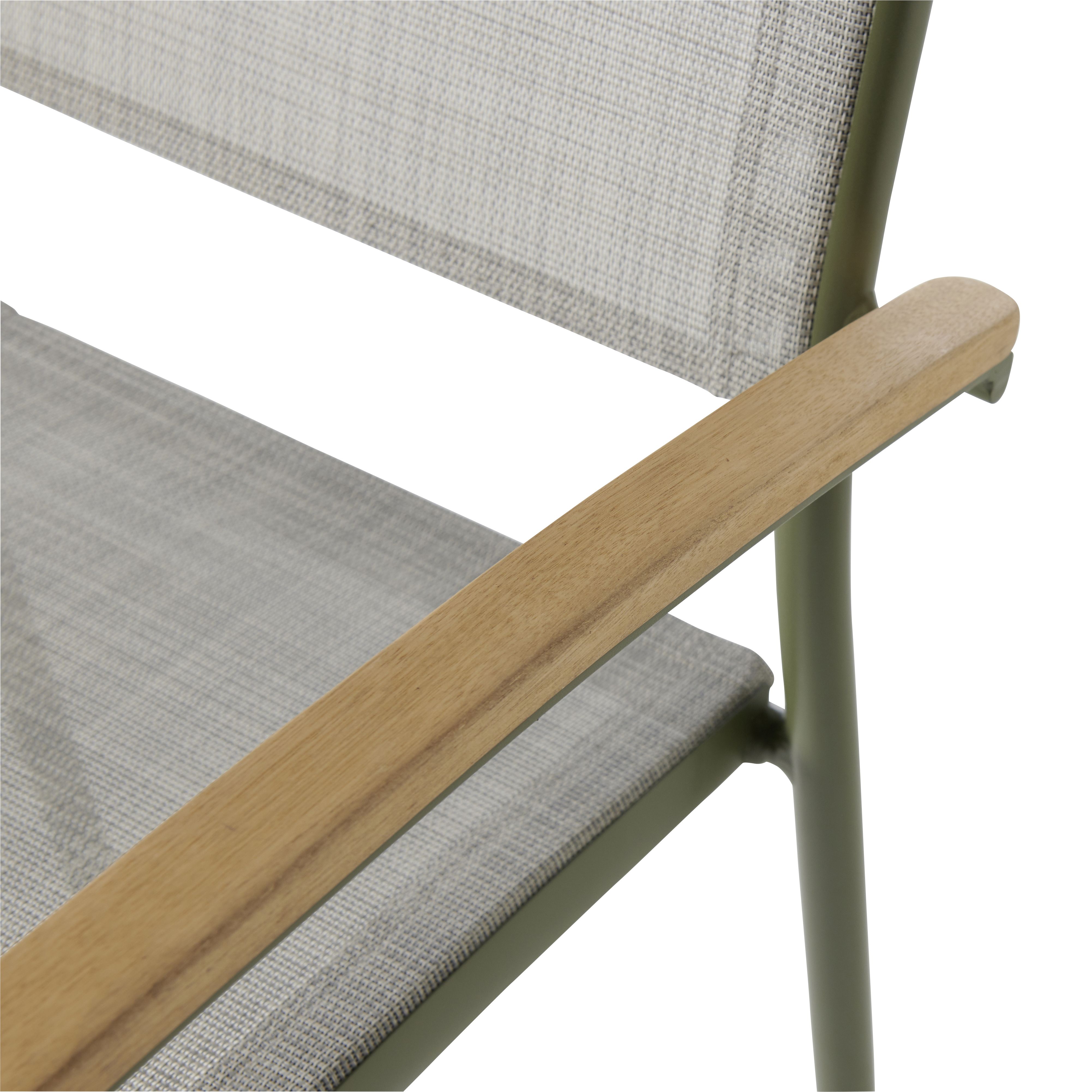 GoodHome Akoa Kaki green Wooden Armchair - 6
