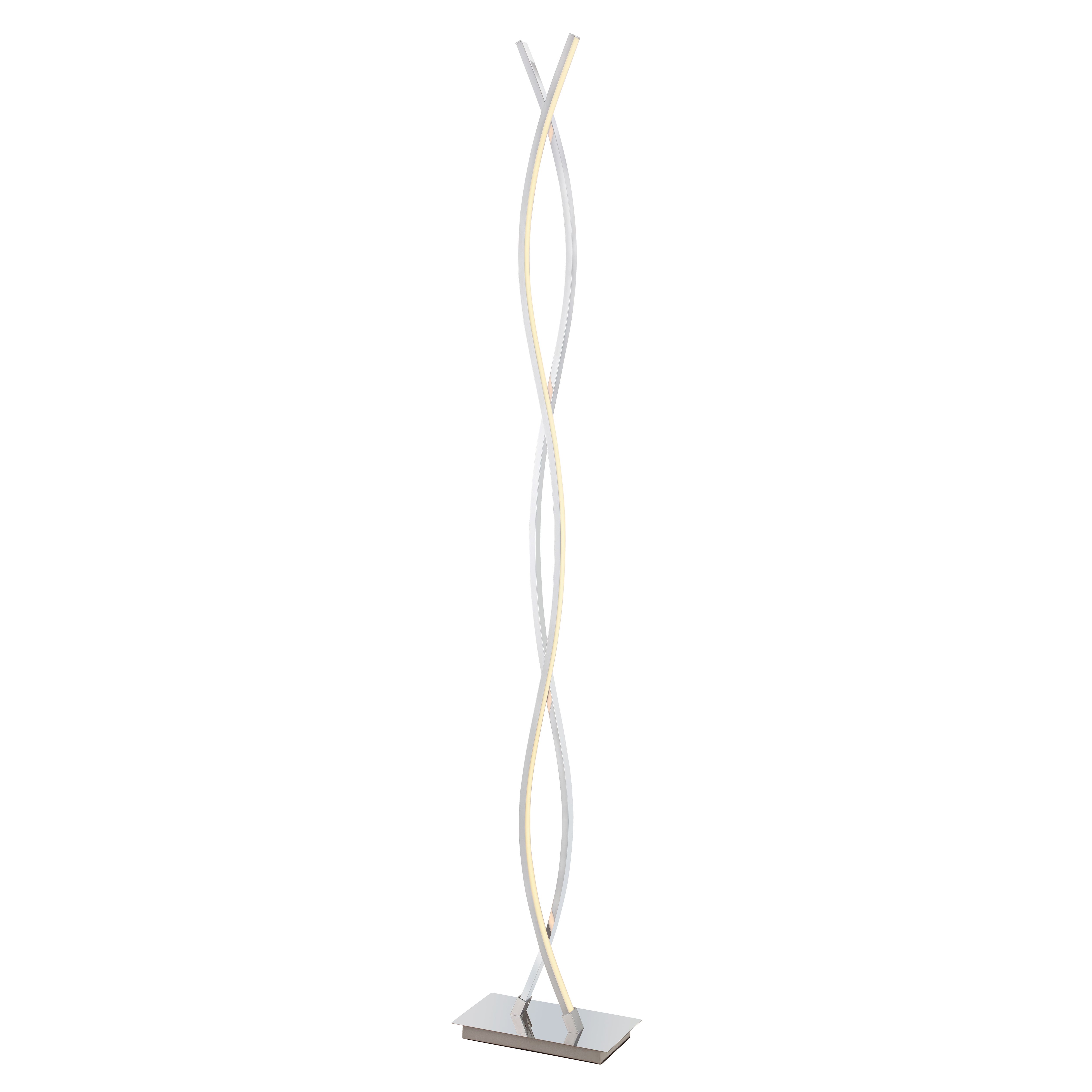 GoodHome Alani Chrome effect LED Floor light