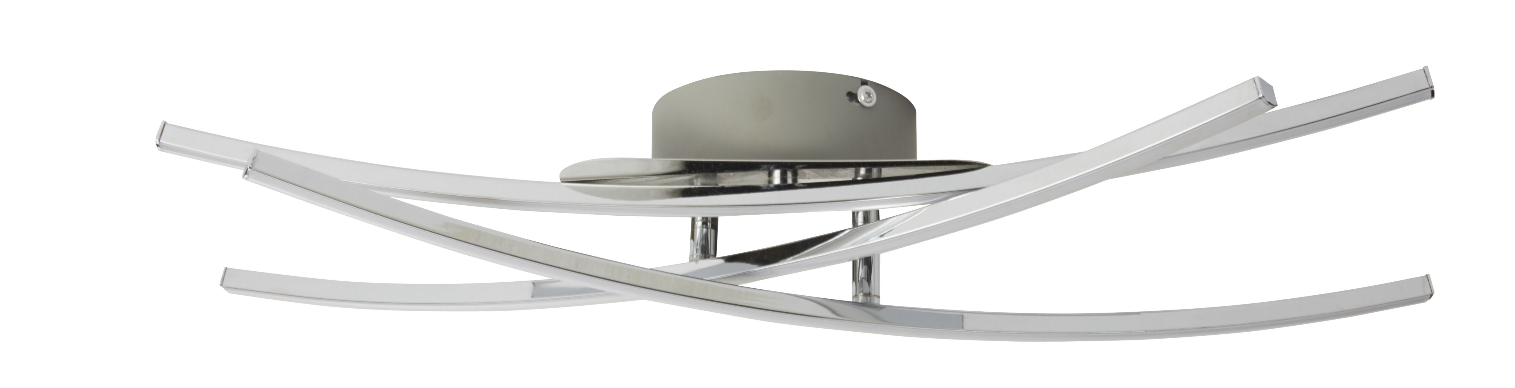 GoodHome Alani Metal & plastic Chrome effect LED Ceiling light