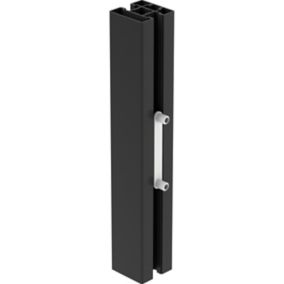 GoodHome Alara Black Room divider post extender (H)0.25m (W)0.04m