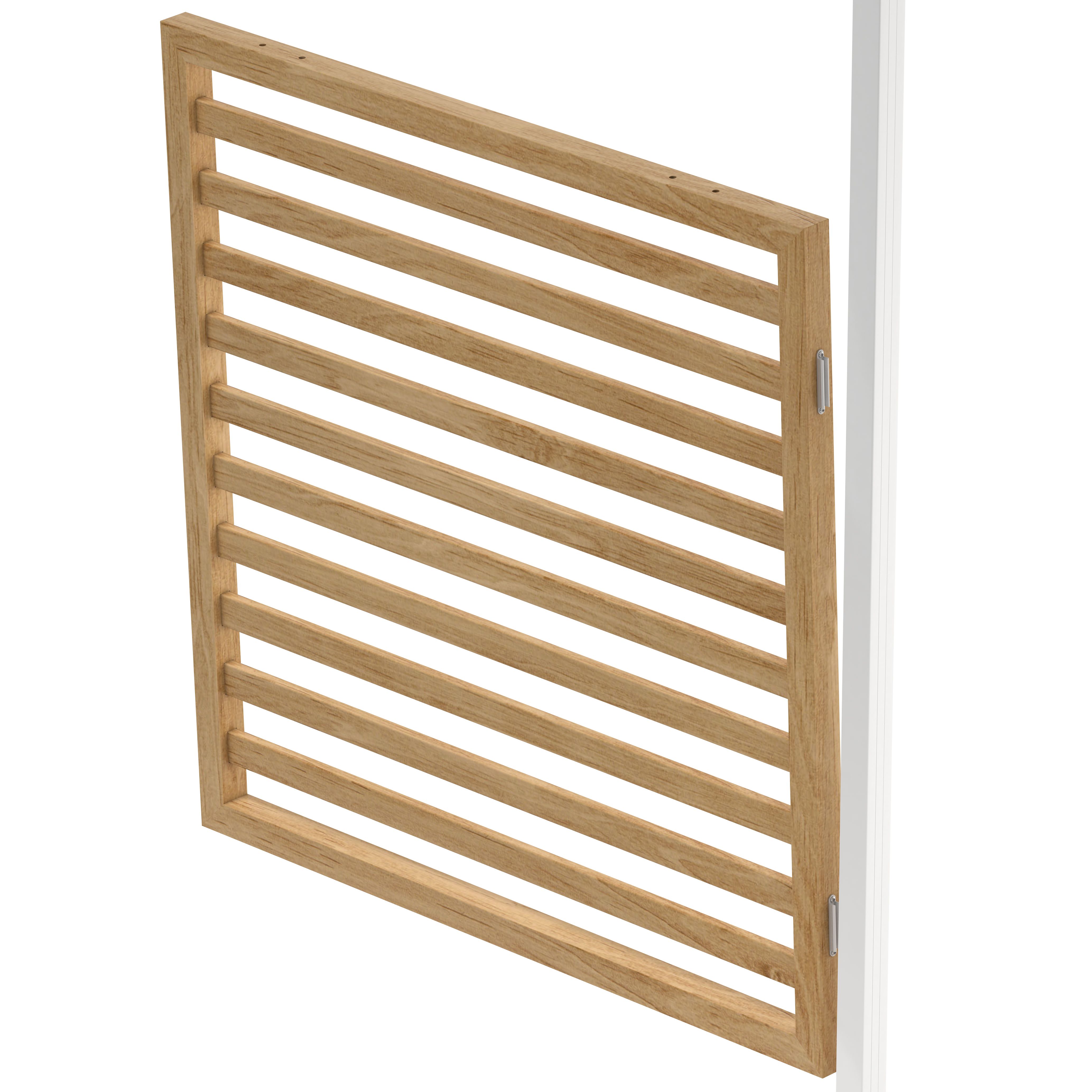 GoodHome Alara Natural Slatted Room divider panel (H)1m (W)1m
