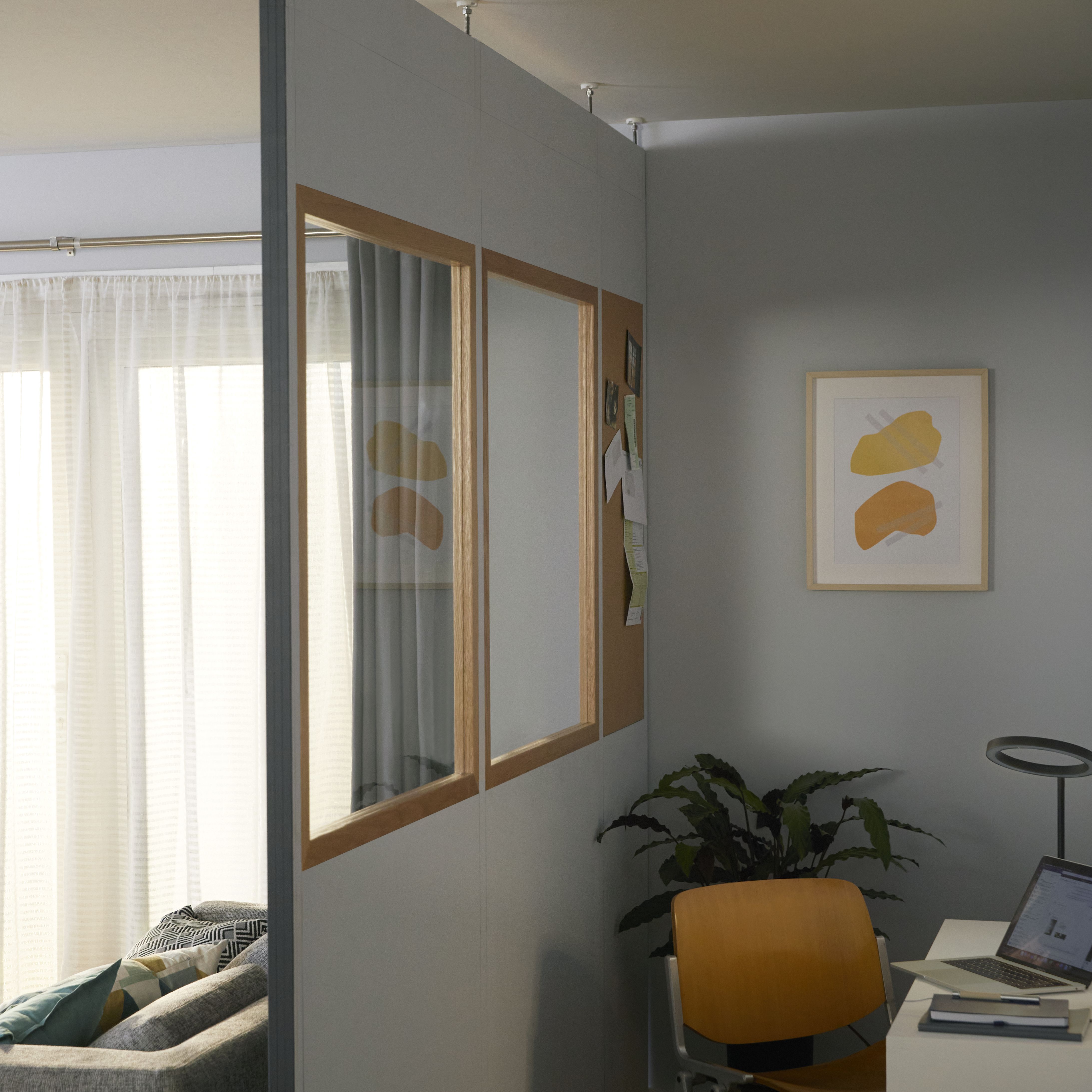 GoodHome Alara White Fire-rated Modular Room divider panel (H)1m (W)1m