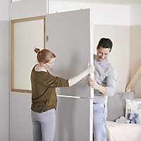 GoodHome Alara White Modular Room divider panel (H)0.5m (W)1m