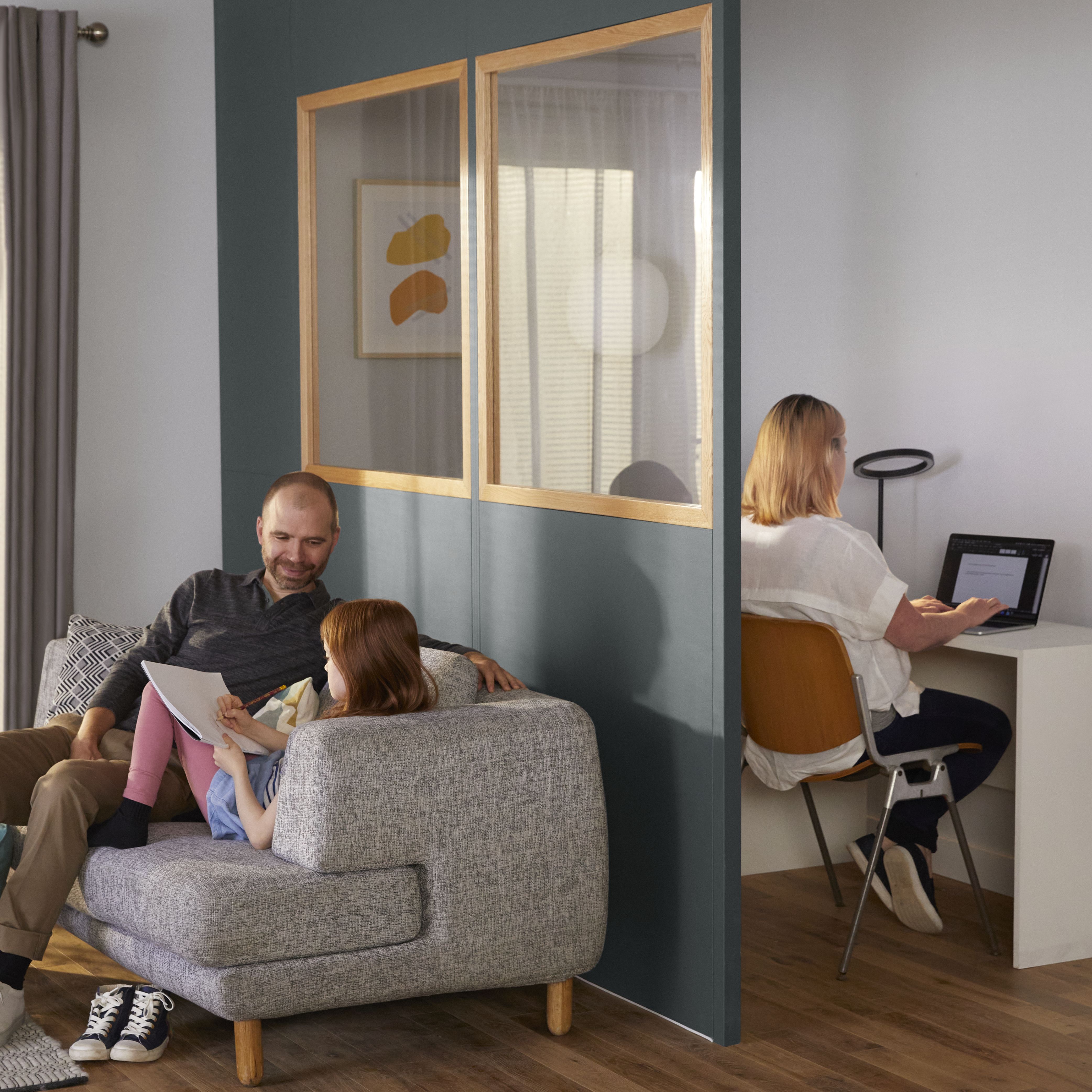 GoodHome Alara White Modular Room divider panel (H)1m (W)1m