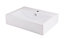 GoodHome Albena Gloss White Rectangular Counter top Basin (W)54cm