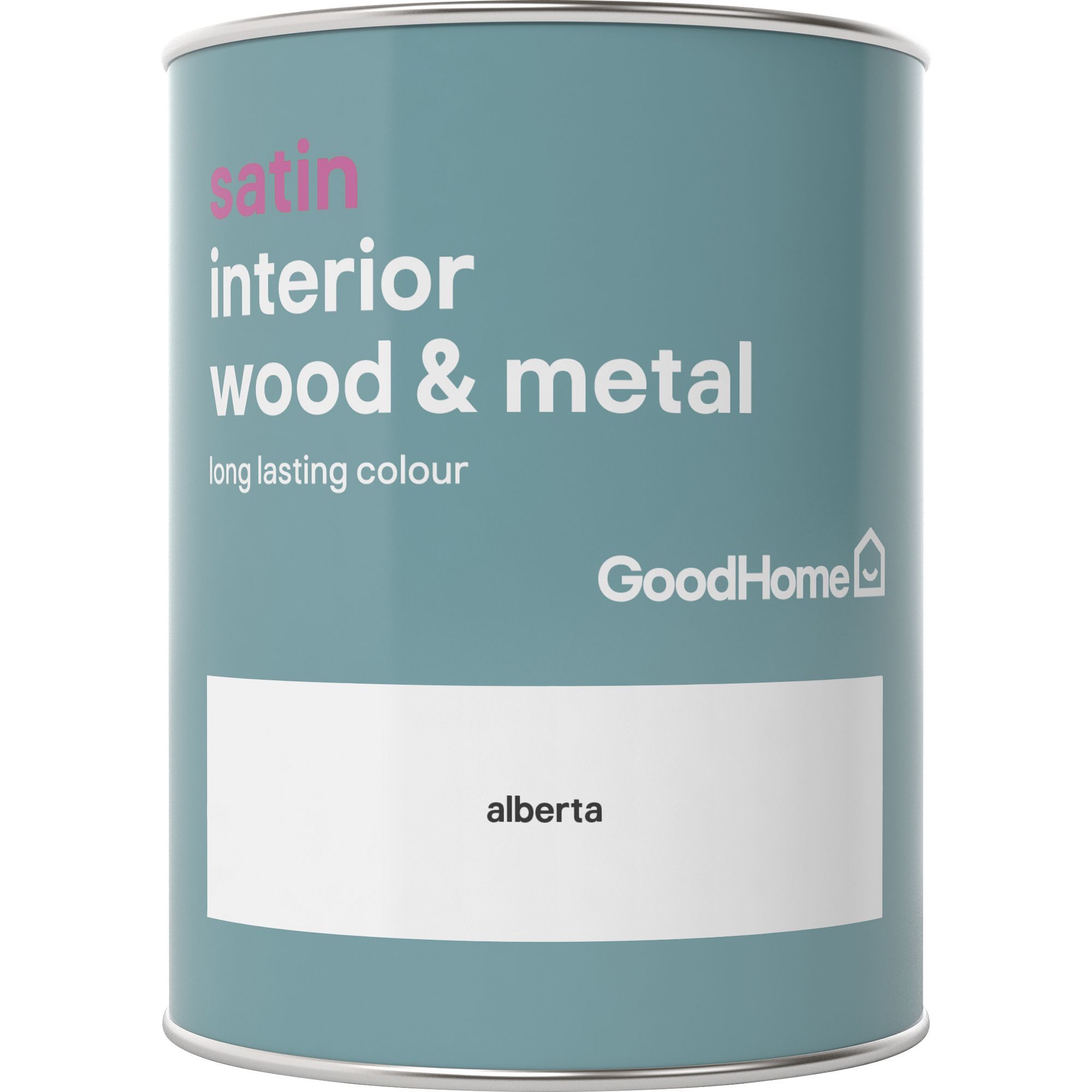GoodHome Alberta Satin Metal & wood paint, 750ml