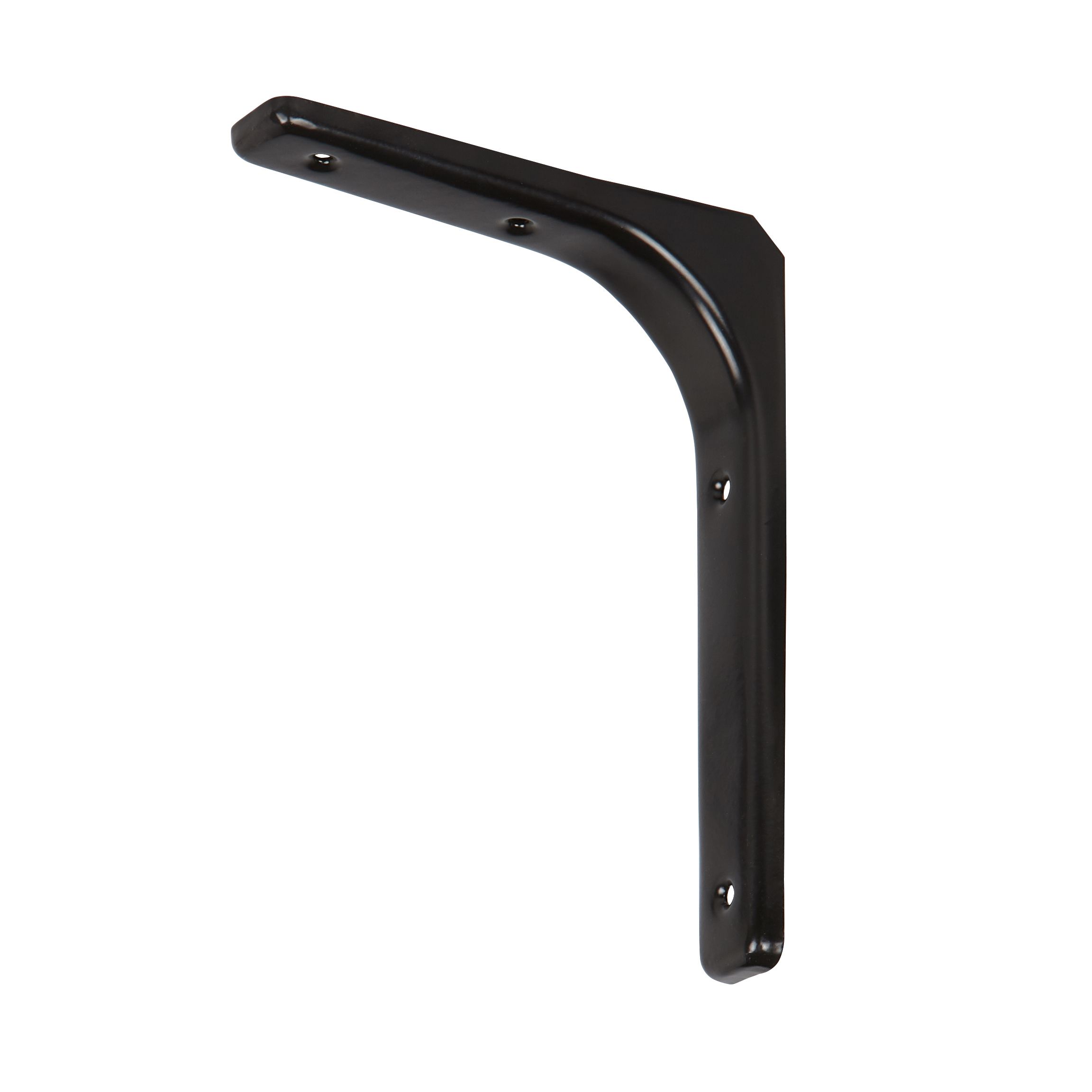 GoodHome Alchimy Black Steel Shelving bracket (H)200mm (D)150mm