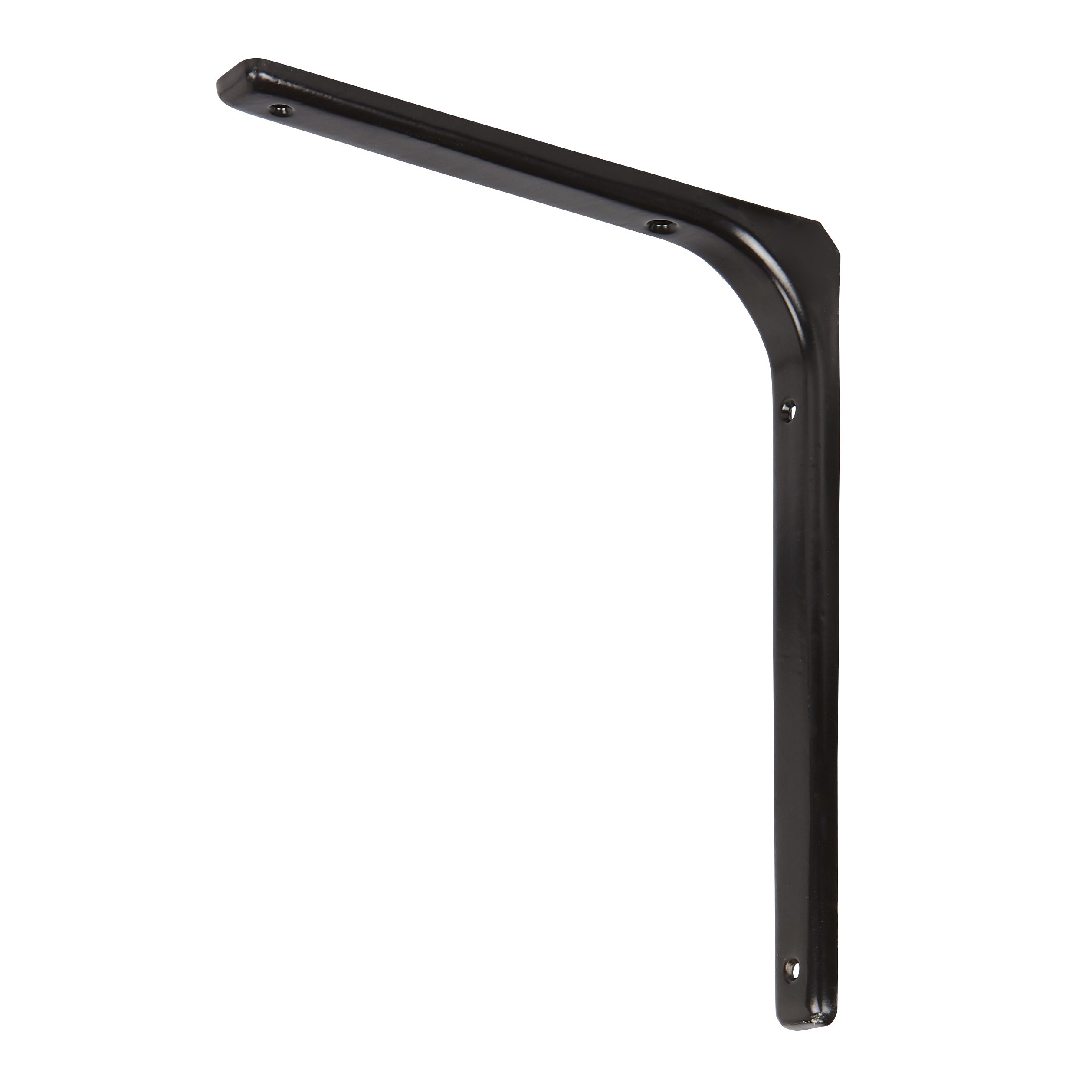 GoodHome Alchimy Black Steel Shelving bracket (H)300mm (D)300mm