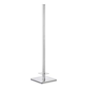 GoodHome Alessano Gloss Silver effect Floor-mounted Toilet roll holder (H)6000mm (W)150mm