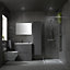 GoodHome Alessano Polished Silver effect Wall-mounted Bathroom Corner shelf (D)25.5cm (H)4.8cm (L)25.5cm