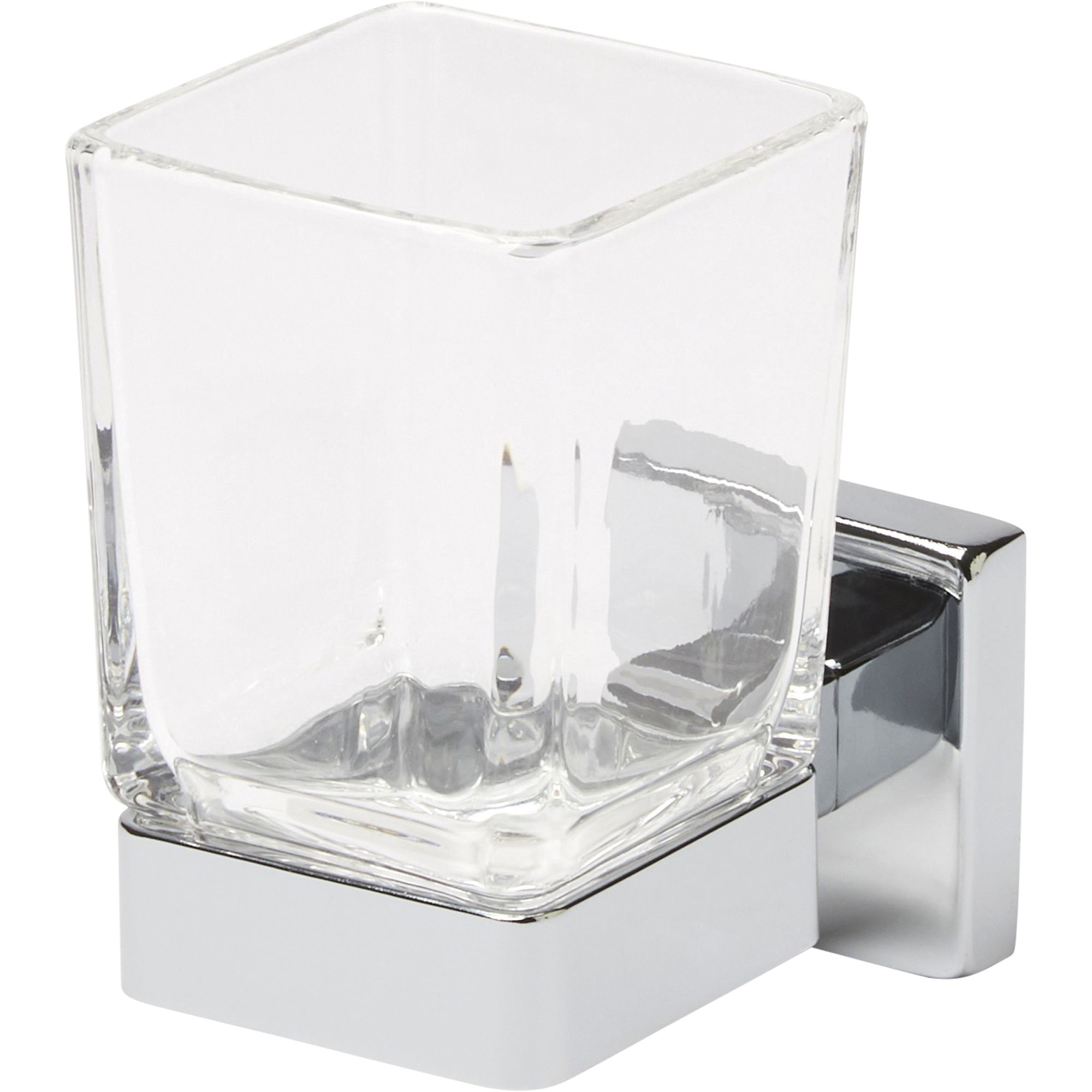 GoodHome Alessano Silver Chrome effect Wall-mounted Toothbrush holder