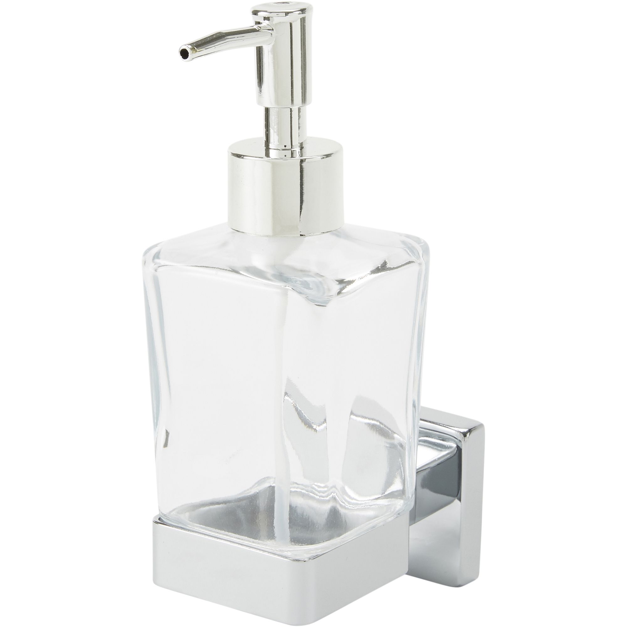 GoodHome Alessano Silver effect Glass & steel Wall-mounted Soap dispenser Price Comparisons | Compare The Build