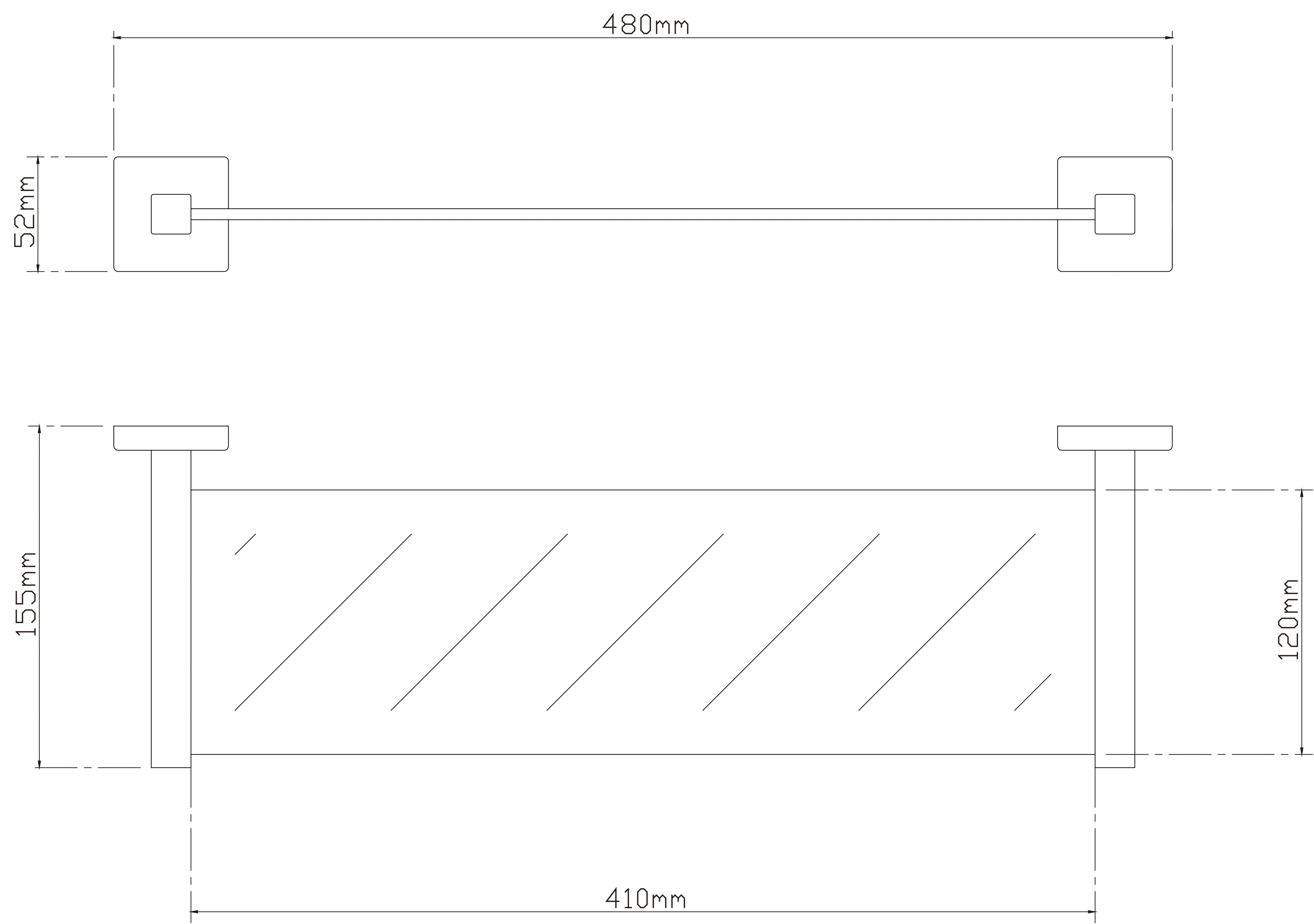 Goodhome Alessano Silver Effect Shelf L 480mm D 155mm Diy At B Q