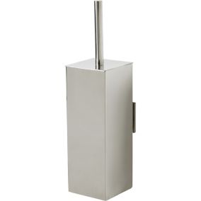 GoodHome Alessano Silver effect Toilet brush & holder