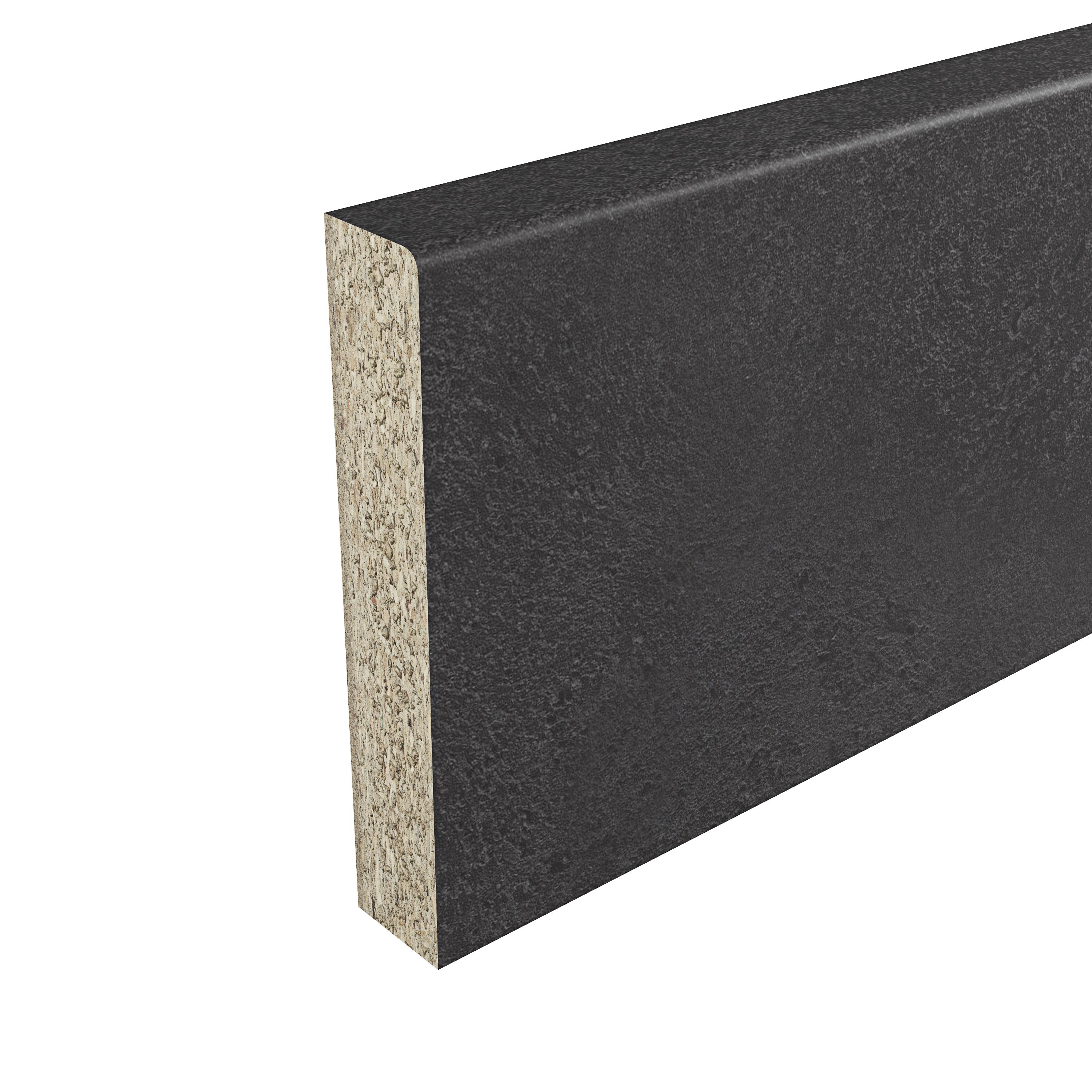GoodHome Algiata Matt Grey Stone effect Laminate & particle board Upstand (L)3000mm - 3