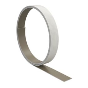 GoodHome Algiata Stone effect White Worktop edging tape, (L)3m
