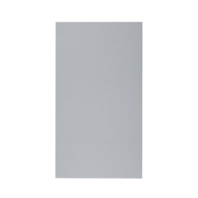 GoodHome Alisma Gloss grey slab Gloss light grey Highline Cabinet door (W)450mm (H)715mm (T)19mm