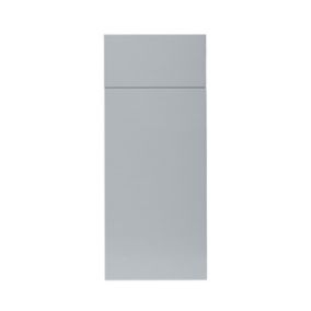 GoodHome Alisma High gloss grey Door & drawer, (W)300mm (H)715mm (T)18mm
