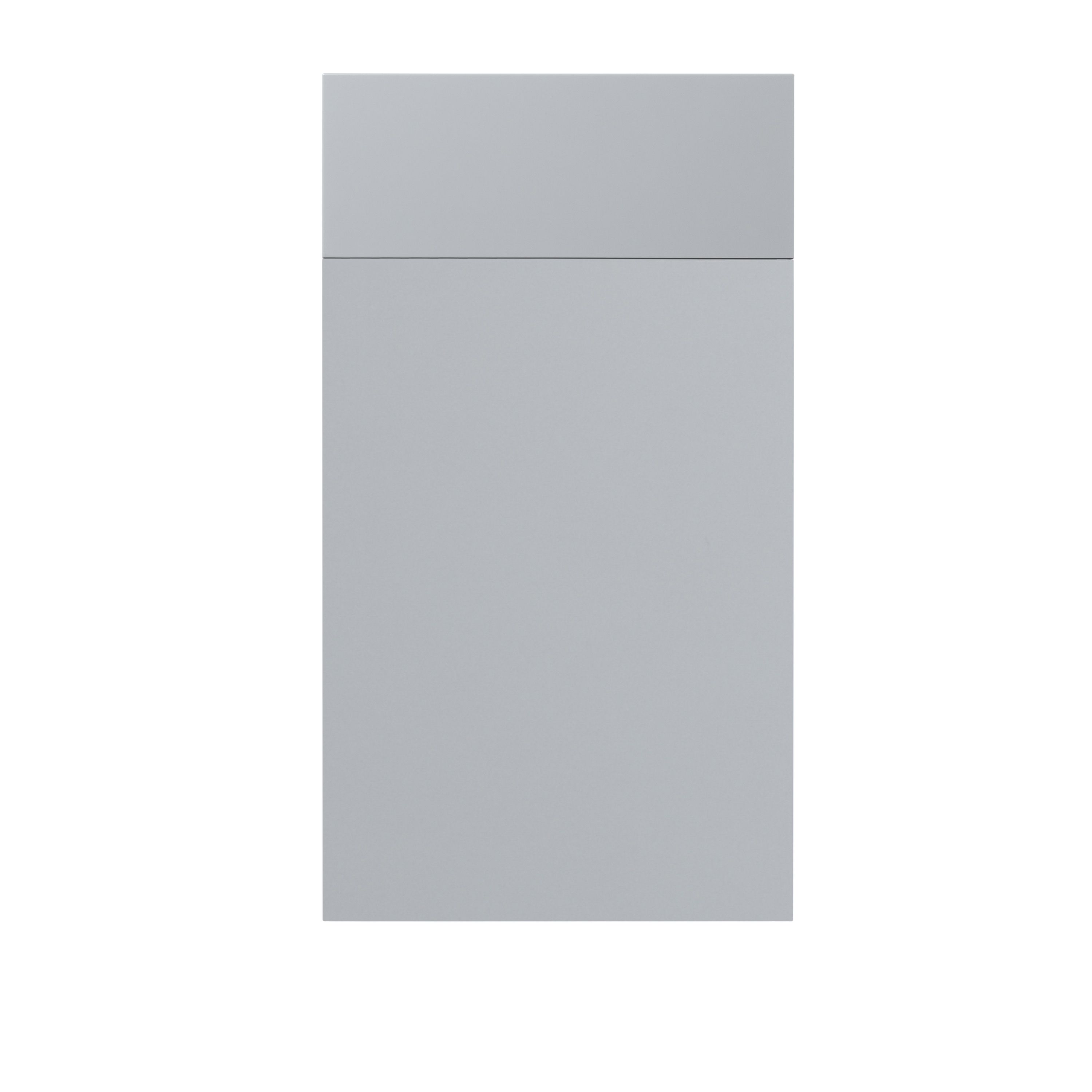 GoodHome Alisma High gloss grey Door & drawer, (W)500mm (H)715mm (T)18mm