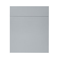GoodHome Alisma High gloss grey Door & drawer, (W)600mm (H)715mm (T)18mm