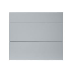 GoodHome Alisma High gloss grey Drawer front, Pack of 3 (H)715mm (W)797mm (T)18mm