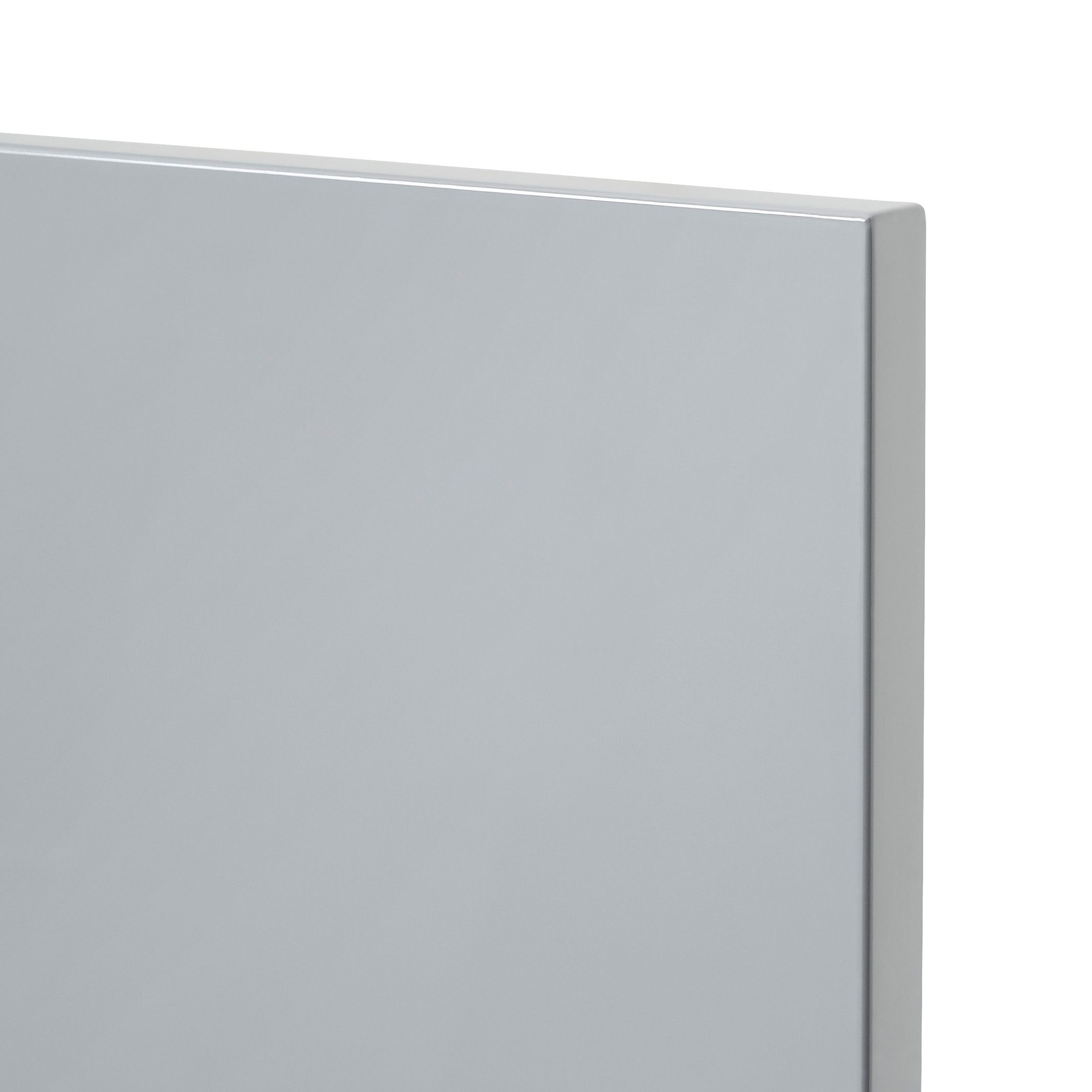 GoodHome Alisma High gloss grey Drawer front, Pack of 4 (H)715mm (W)397mm (T)18mm
