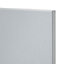 GoodHome Alisma High gloss grey slab 50:50 Larder/Fridge Cabinet door (W)600mm (H)1001mm (T)18mm