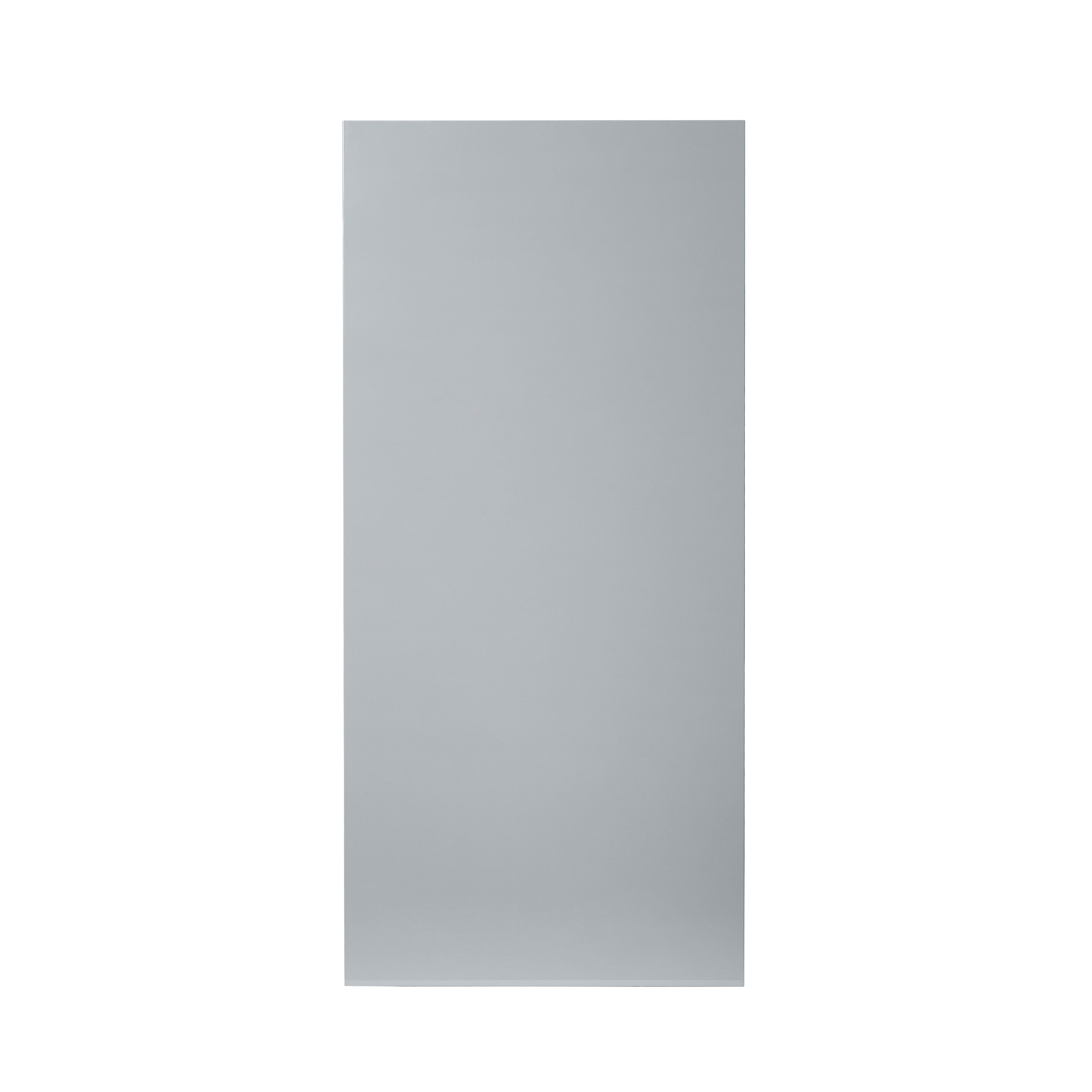 GoodHome Alisma High gloss grey slab 70:30 Larder/Fridge Cabinet door (W)600mm (H)1287mm (T)18mm