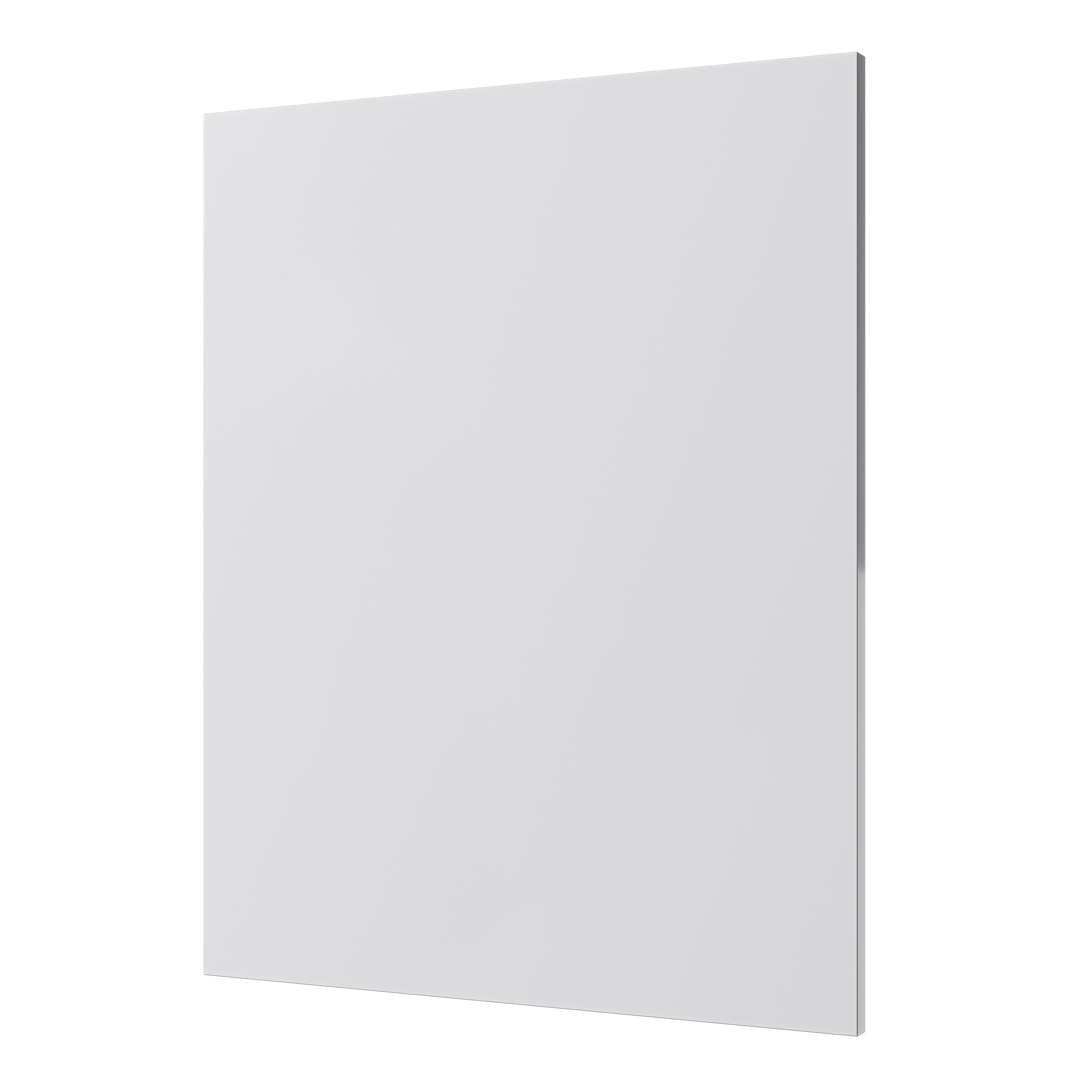 GoodHome Alisma High gloss grey Slab Clad on end panel (H)715mm (W)595mm
