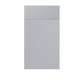 GoodHome Alisma High gloss grey Slab Door & drawer