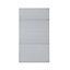 GoodHome Alisma High gloss grey slab Drawer front (W)400mm, Pack of 4
