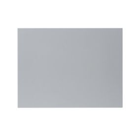 GoodHome Alisma High gloss grey slab High gloss grey Appliance Cabinet door (W)600mm (H)453mm (T)18mm