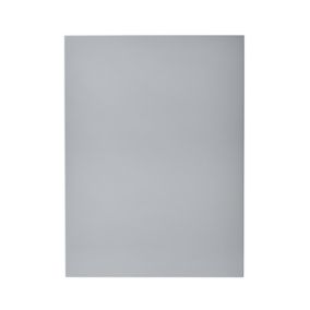 GoodHome Alisma High gloss grey slab High gloss grey Tall appliance Cabinet door (W)600mm (H)806mm (T)18mm