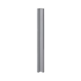 GoodHome Alisma High gloss grey slab High gloss grey Tall Wall corner post, (W)59mm