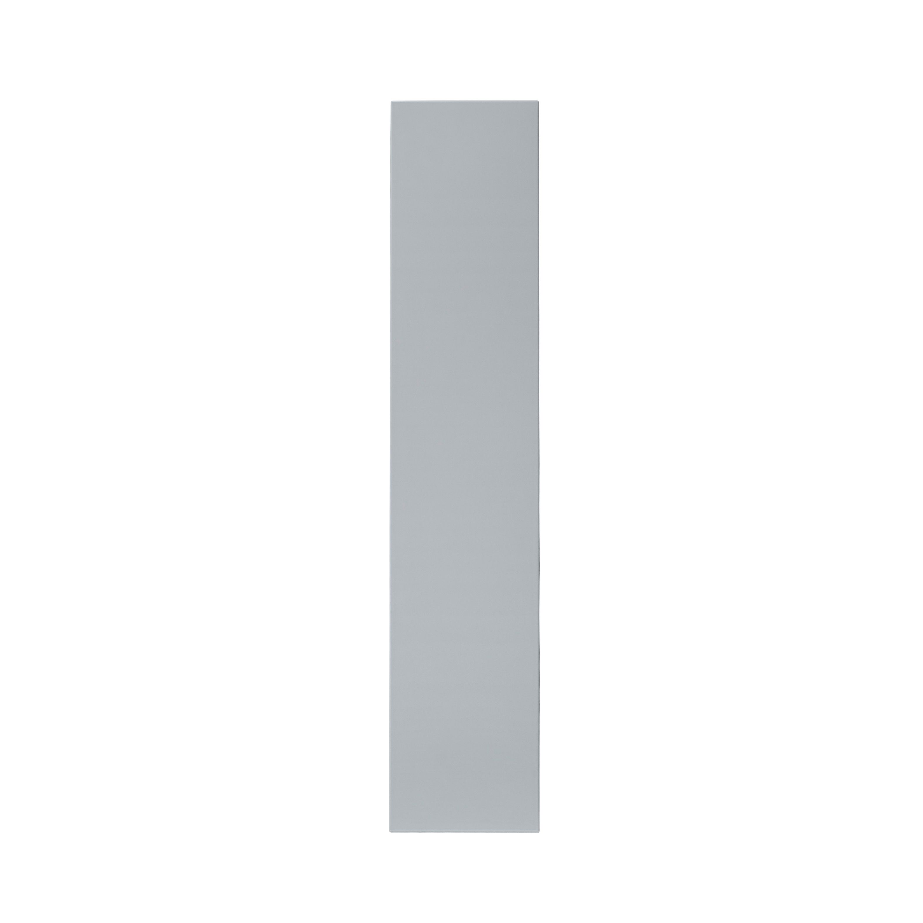 GoodHome Alisma High gloss grey Slab Highline Cabinet door (W)150mm (H)715mm (T)18mm