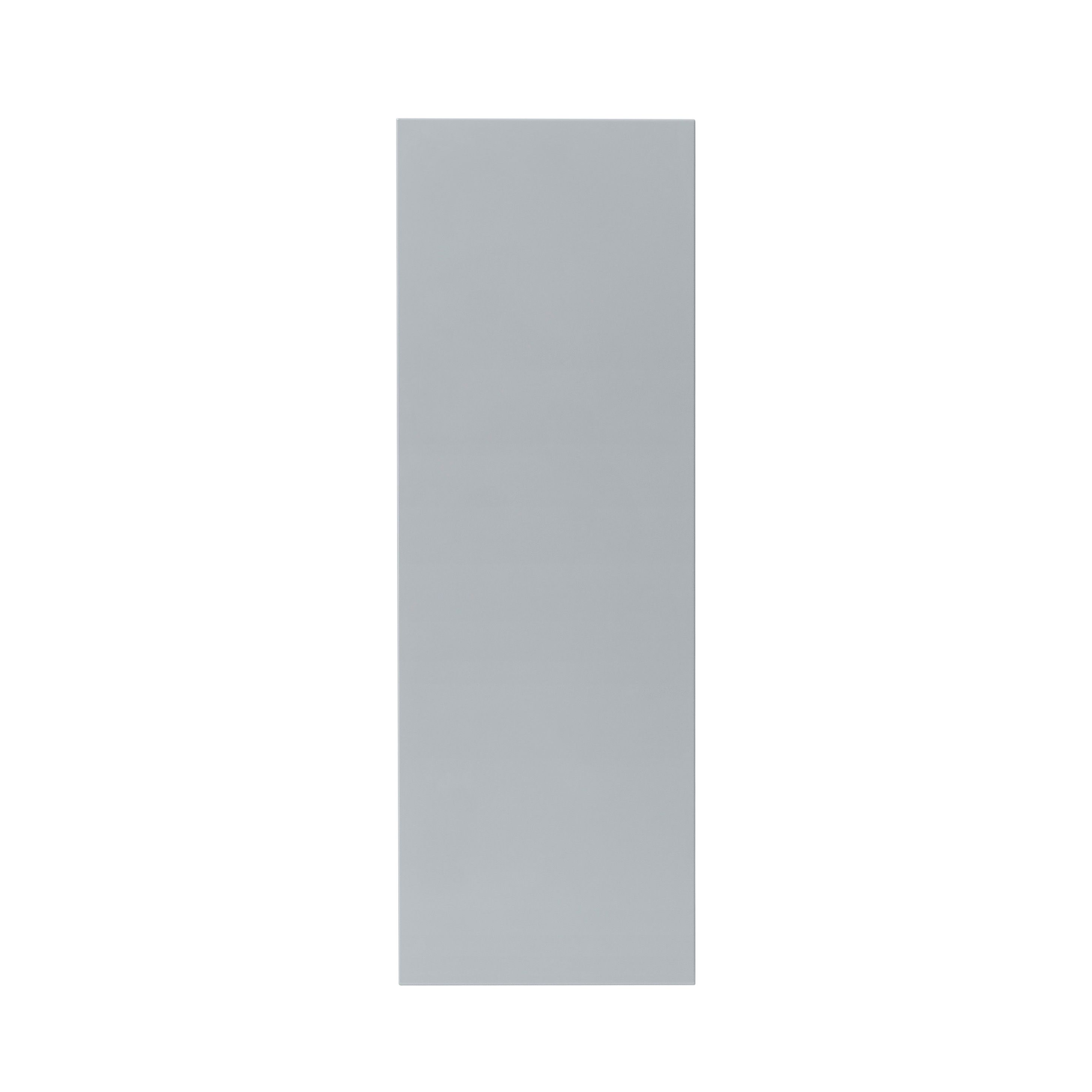GoodHome Alisma High gloss grey Slab Highline Cabinet door (W)250mm (H)715mm (T)18mm