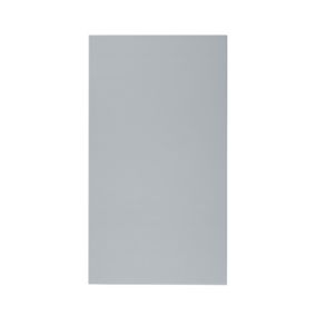 GoodHome Alisma High gloss grey slab Highline Cabinet door (W)400mm (H)715mm (T)18mm