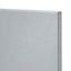 GoodHome Alisma High gloss grey slab Highline Cabinet door (W)400mm (H)715mm (T)18mm