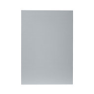 GoodHome Alisma High gloss grey slab Highline Cabinet door (W)500mm (T)18mm